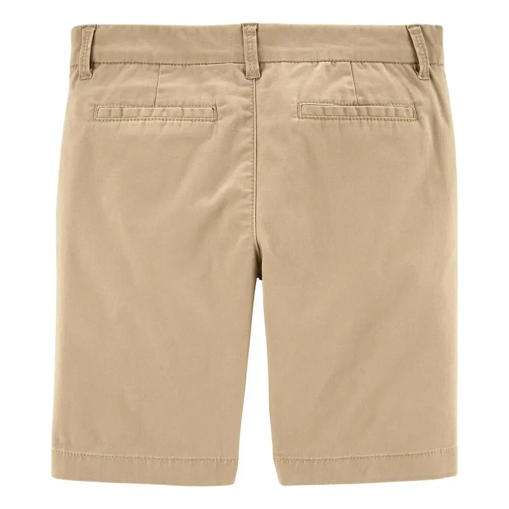 NWT OshKosh B’Gosh Girls Khaki Uniform Shorts Size 10 Classic Prep Tan Academia